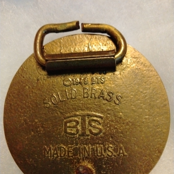 BTS Sun God brass and porcelain belt buckle - Picture 5 of 8